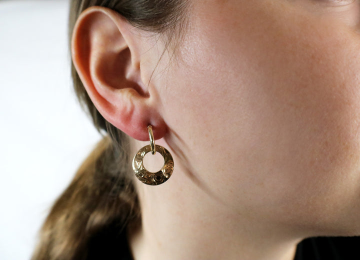 14k Orca 10k Gold Sleeper Earrings - Artina's Jewellery