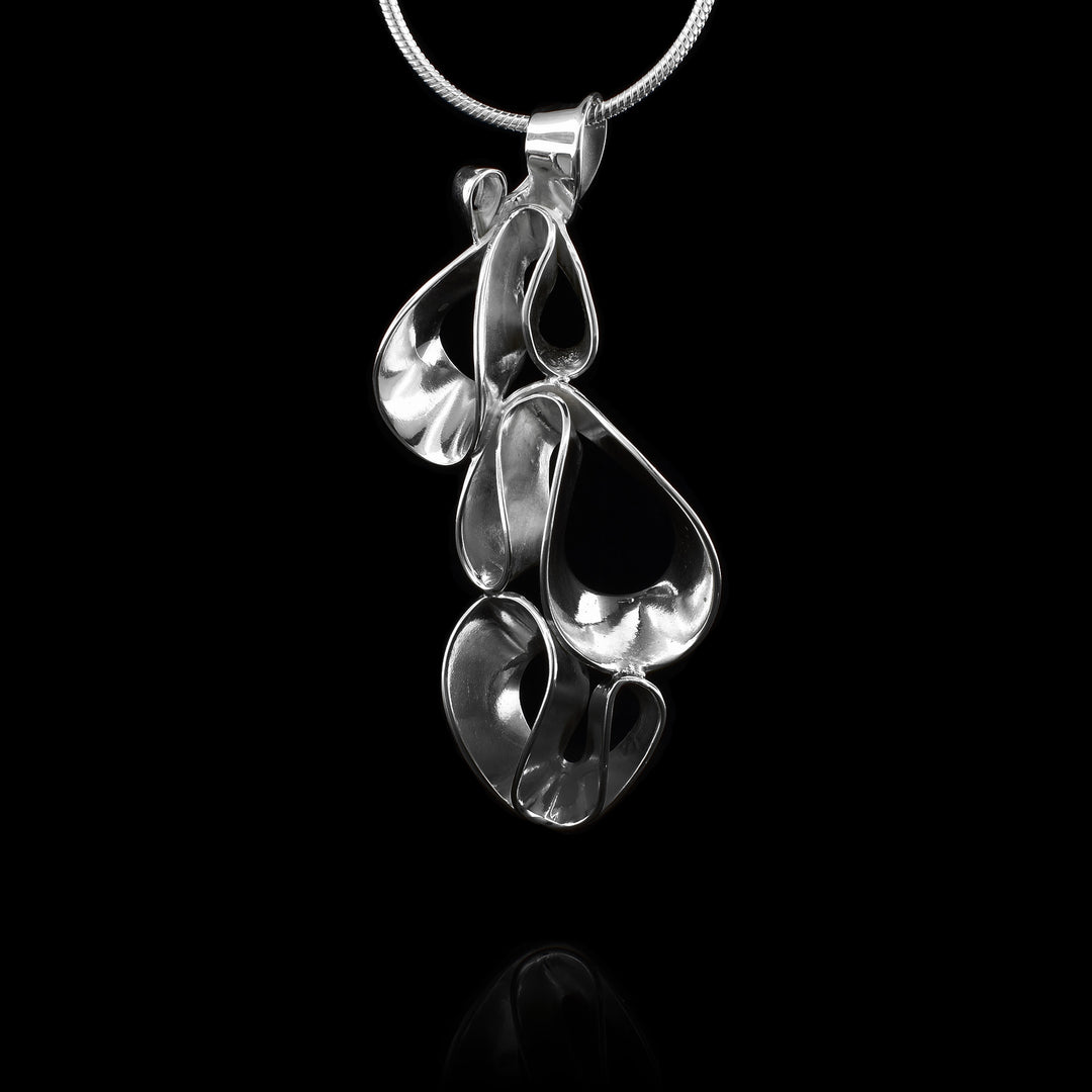 Large Abstract Sterling Silver Ocean Wave