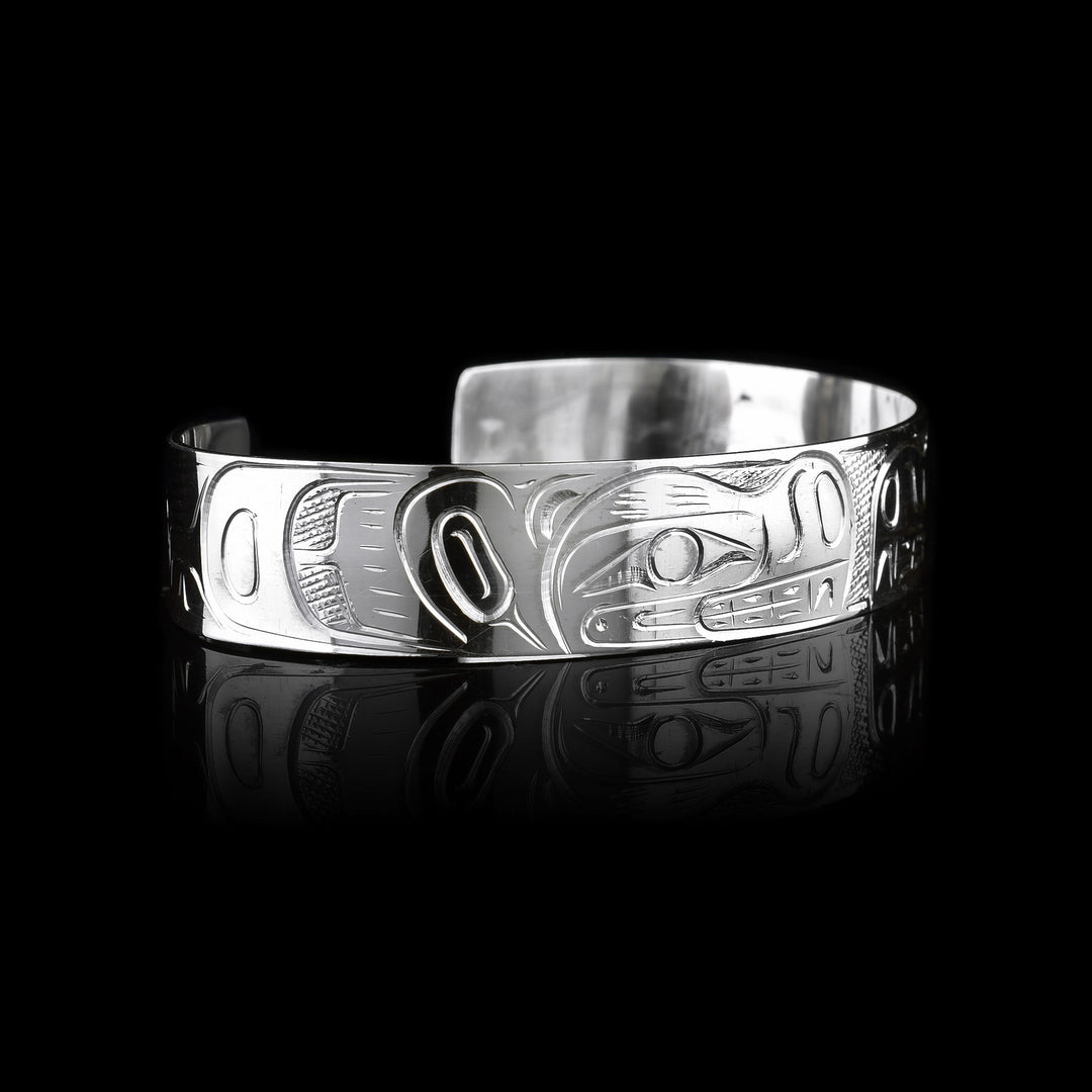 Large Double Bear Cuff, made with sterling silver
