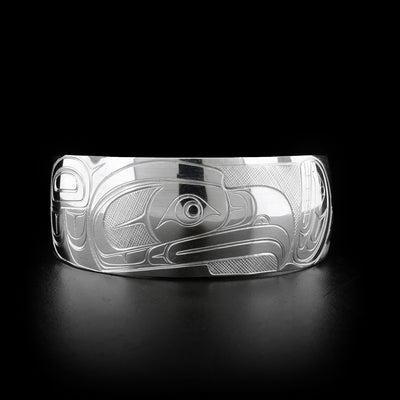 Sterling silver cuff bracelet featuring eagle.