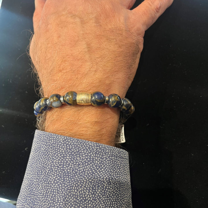 Sodalite Gemstone Bracelet with Orca Spirit Bead - Artina's Jewellery