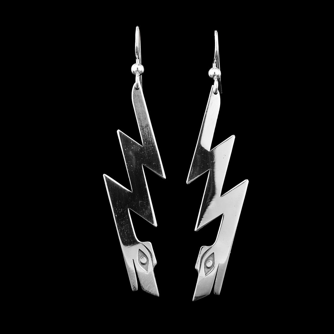 sterling silver Lightning Serpent Earrings