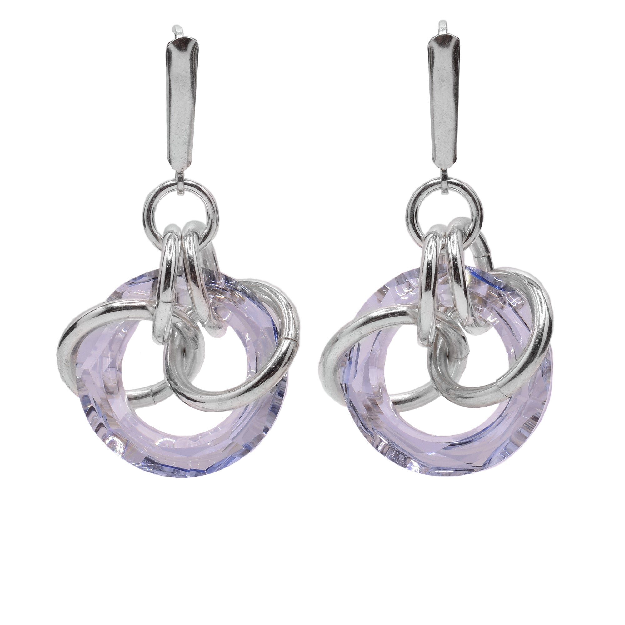 Disc Blue Shadow Swarovski Crystal Earrings – Artina's Jewellery