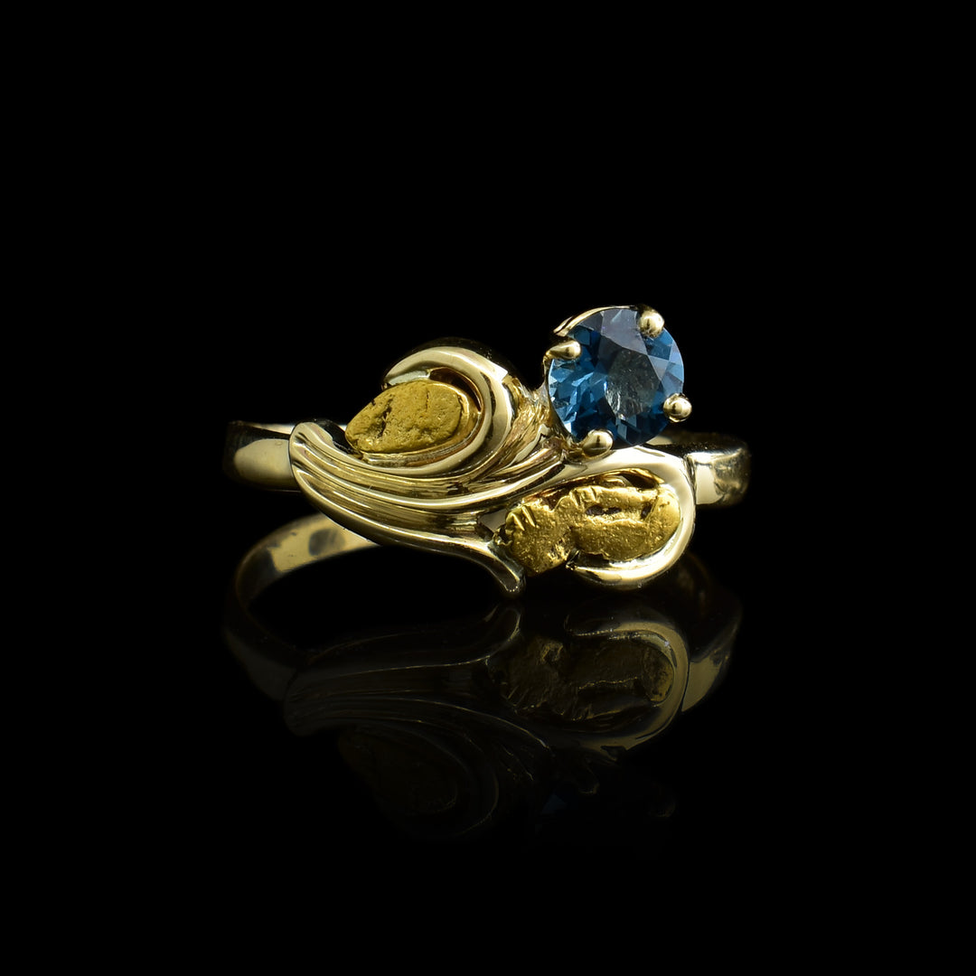 London Blue Topaz Gold Ring