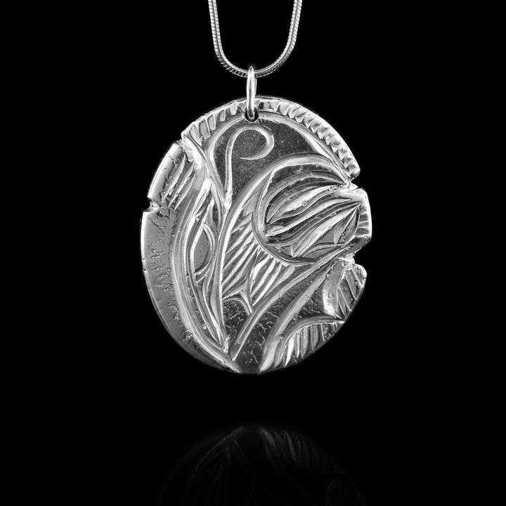 Sterling Silver Double Sided Celestial Pendant