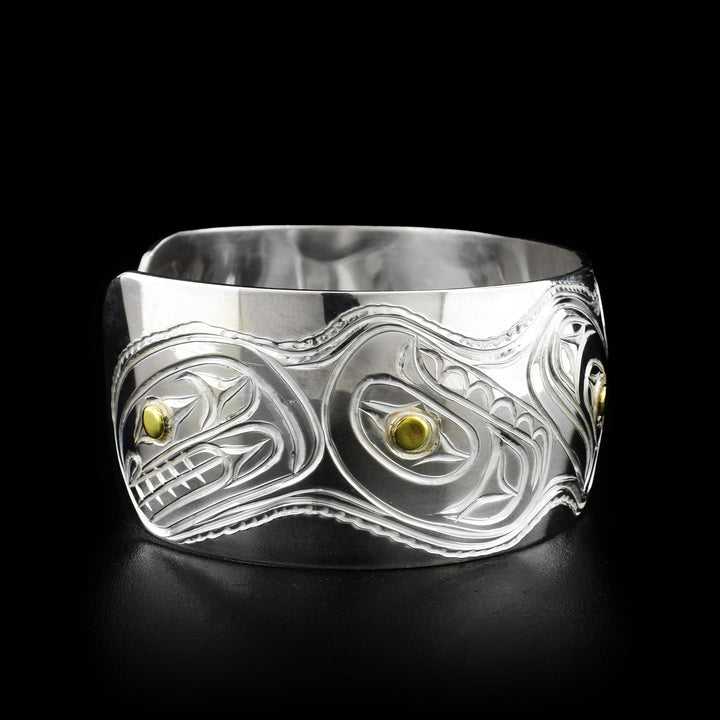 Right side of bracelet with animal heads.