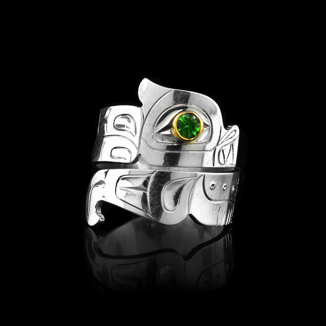 Otter Warp Ring with Tsavorite