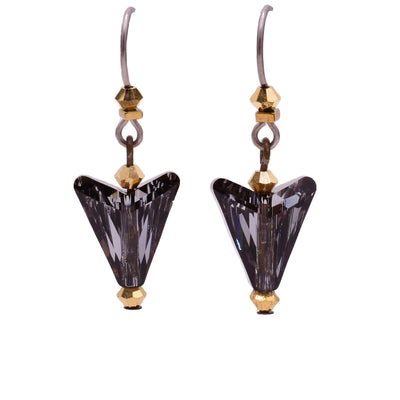 Dangle earrings made of Austrian crystal. Titanium hooks. By Honica.