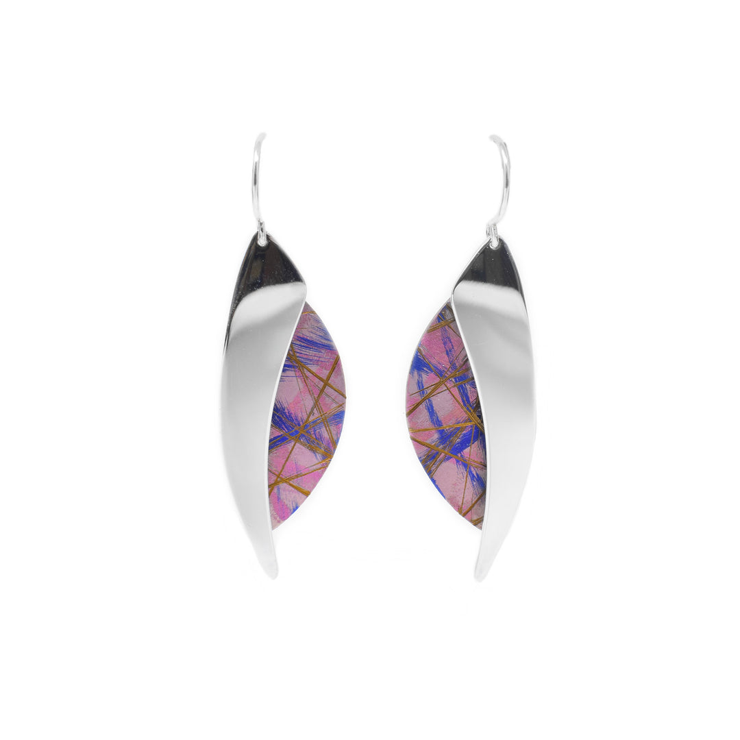 Pink Titanium Dewdrop Dangle Earrings