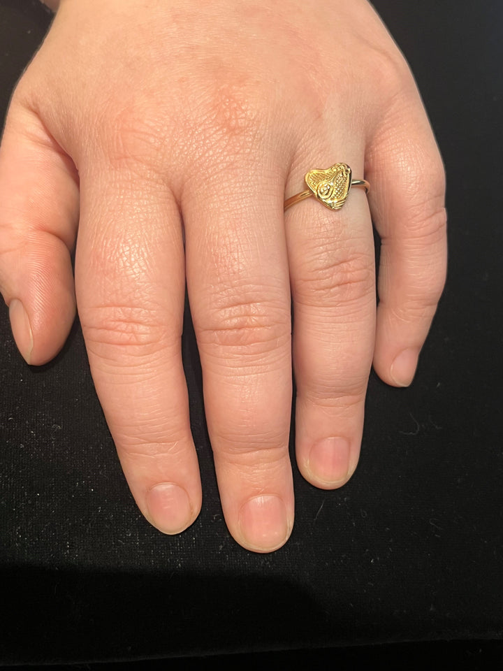 Hummingbird Heart Ring Gold - Artina's Jewellery