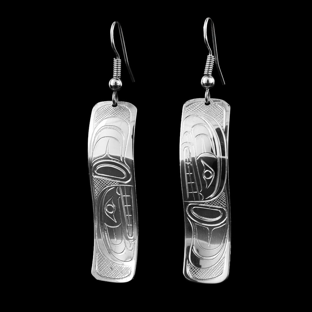 Rectangle Wave Orca Earring