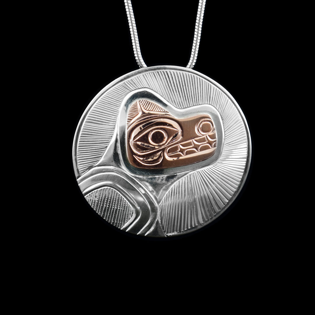 Rose Gold Sterling Silver Bear Pendant