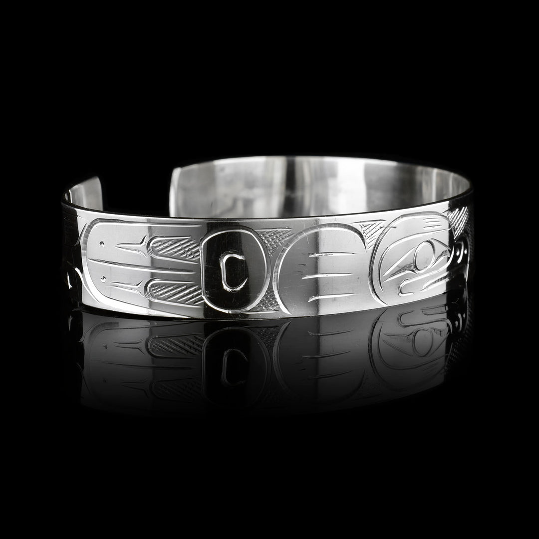 Salmon and Eagle Cuff Bracelet