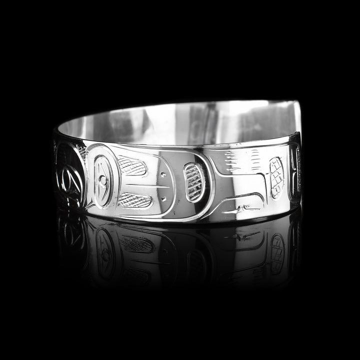 Silver Double Eagle Cuff Bracelet