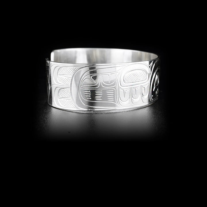 Right side of bracelet with hummingbird body.