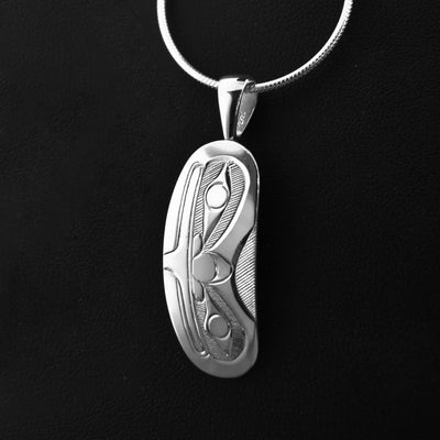 Silver Ovoid Frog Pendant