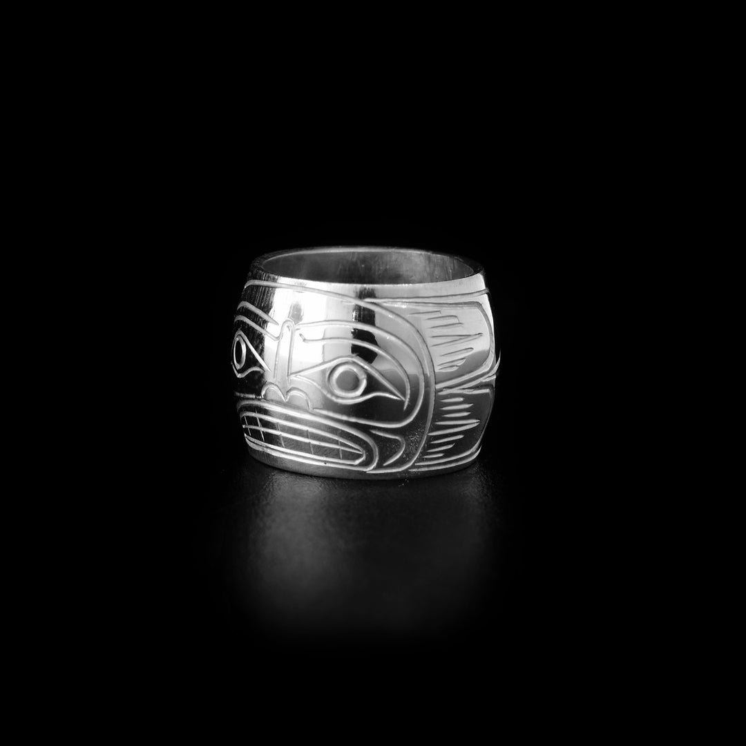 These Sun spirit beads are made from sterling silver and there is a depiction of the Sun carved into the surface of it.