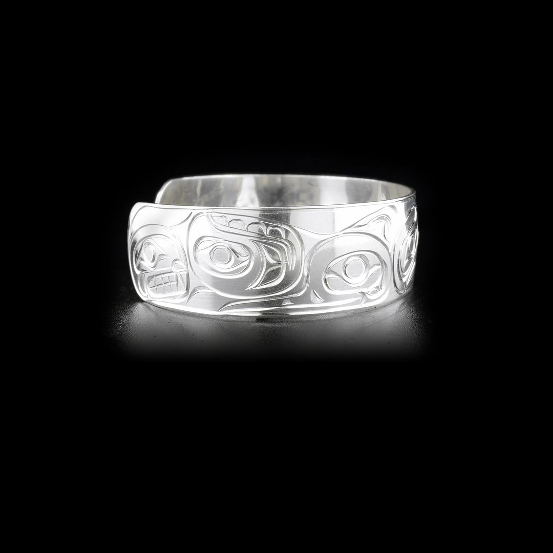 Right side of bracelet featuring various animal heads.
