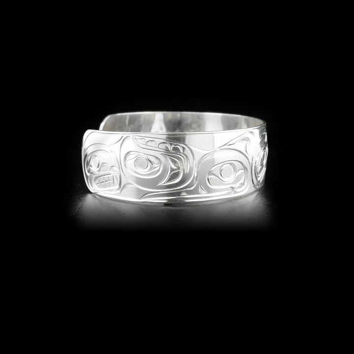 Right side of bracelet featuring various animal heads.