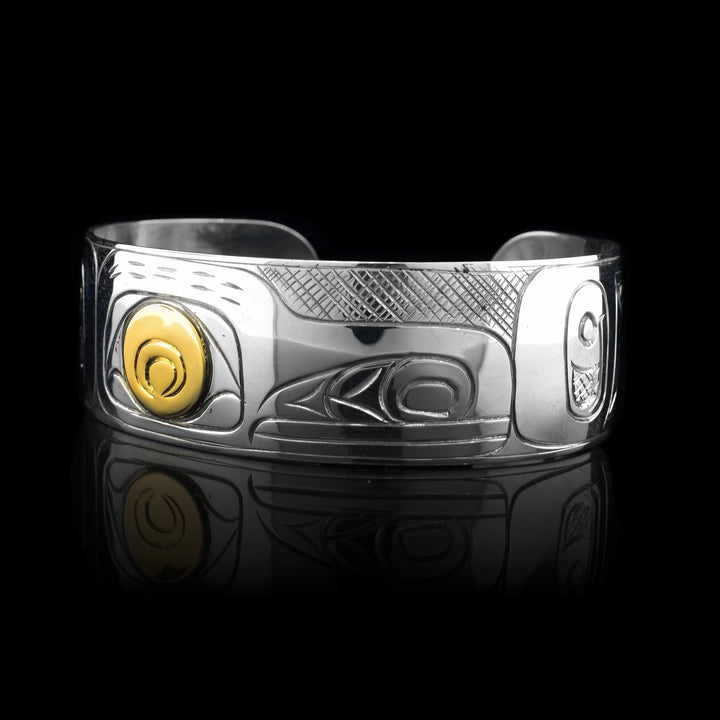 Silver and Gold Raven Bracelet