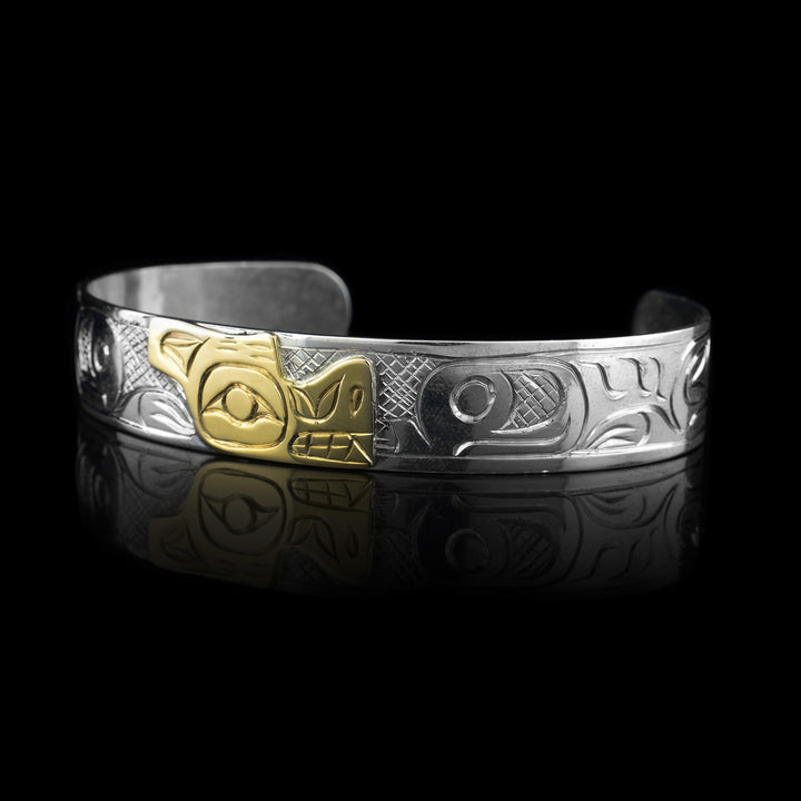 Silver and Gold Wolf Bracelet