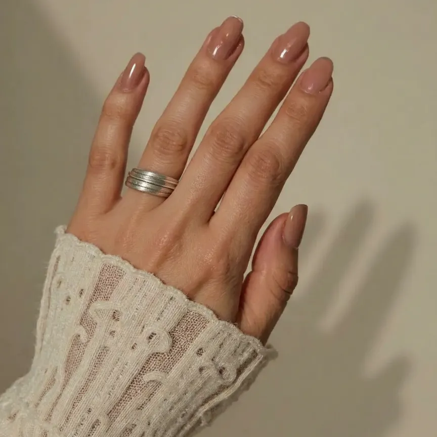 Textured Sterling Silver Ribbon Stack Ring - Artina's Jewellery