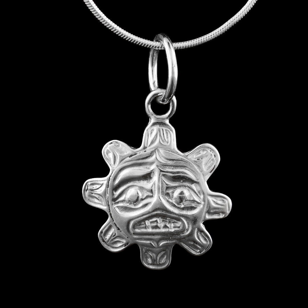 Sterling Silver Circular Sun Pendant