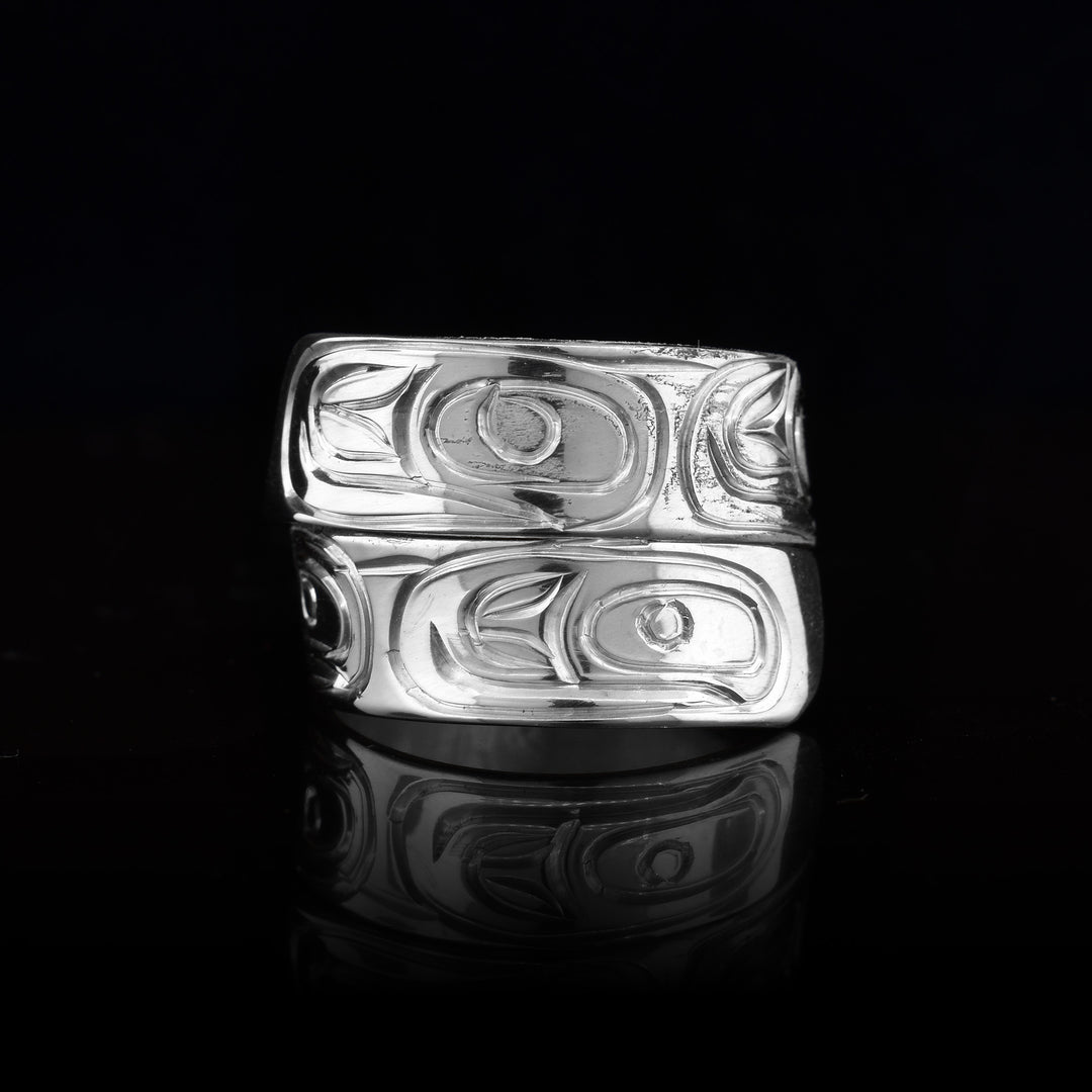Sterling Salmon Wrap Ring
