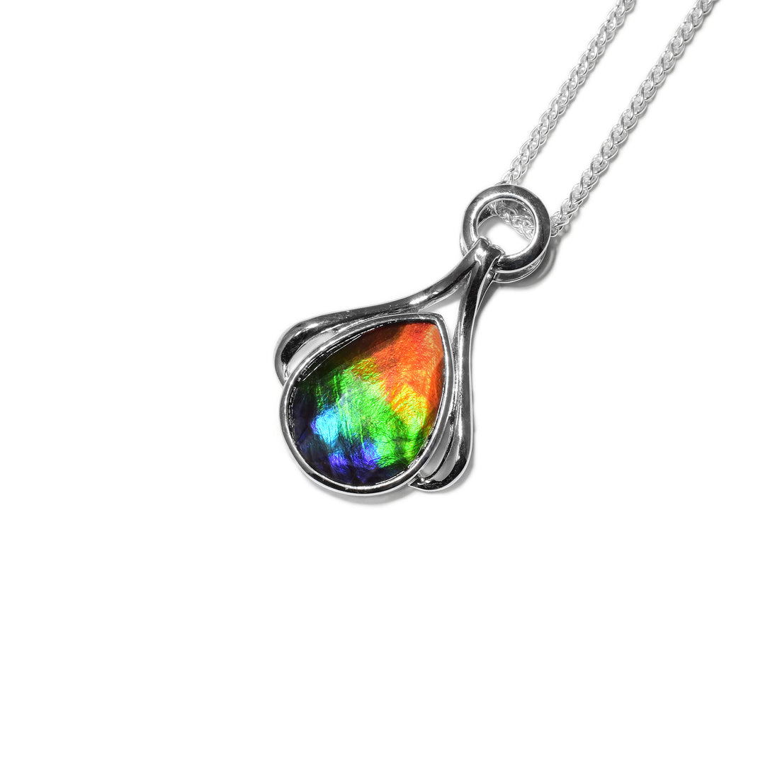 Sterling Silver Ammolite Bloom Pendant