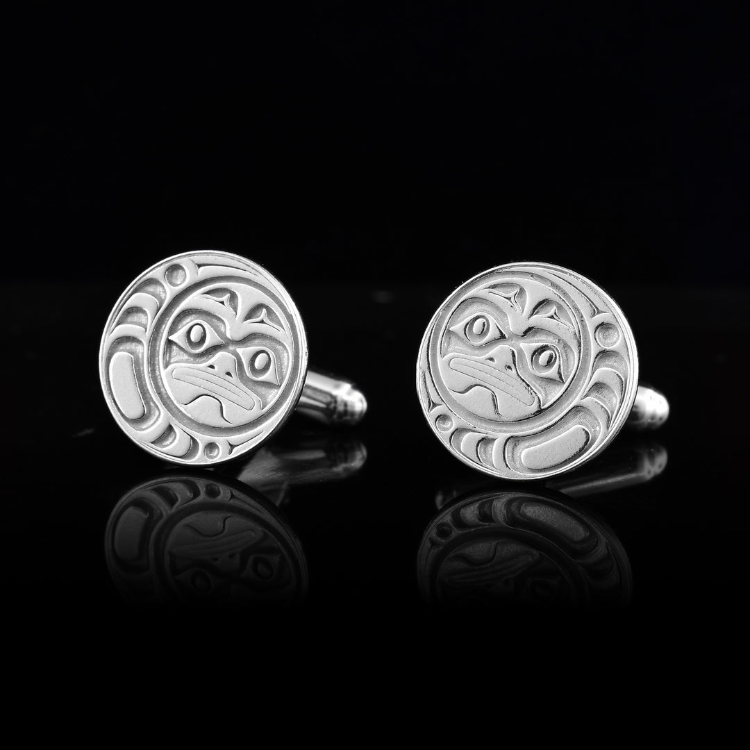 Sterling Silver Moon Cufflinks 
