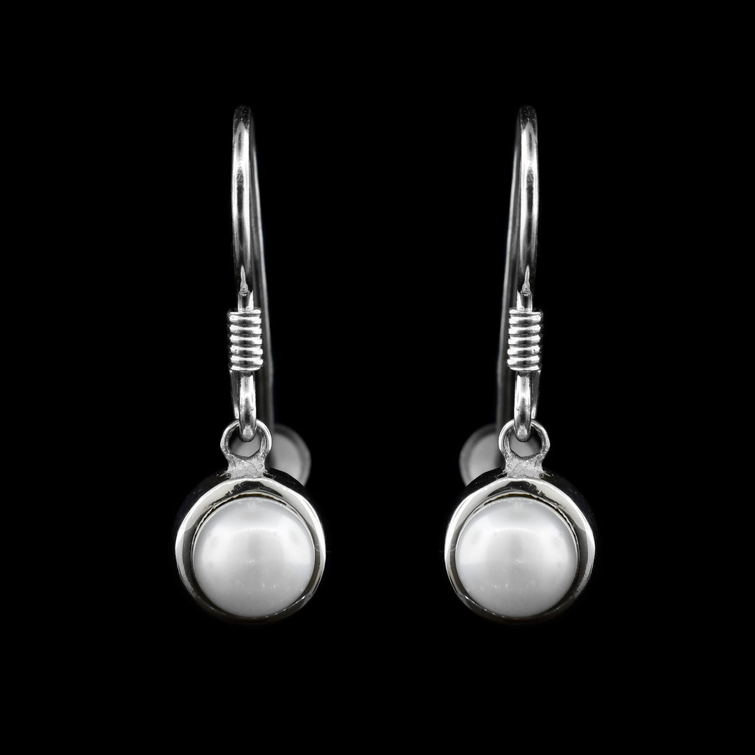 Sterling Silver Dangle Earrings with Pearl