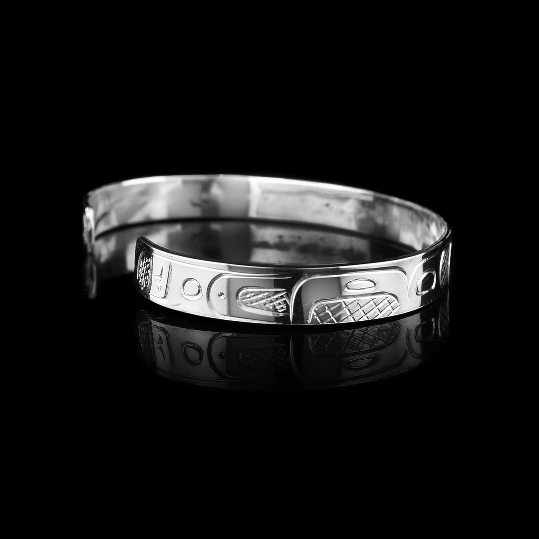 Sterling Silver Double Orca Bracelet Cuff