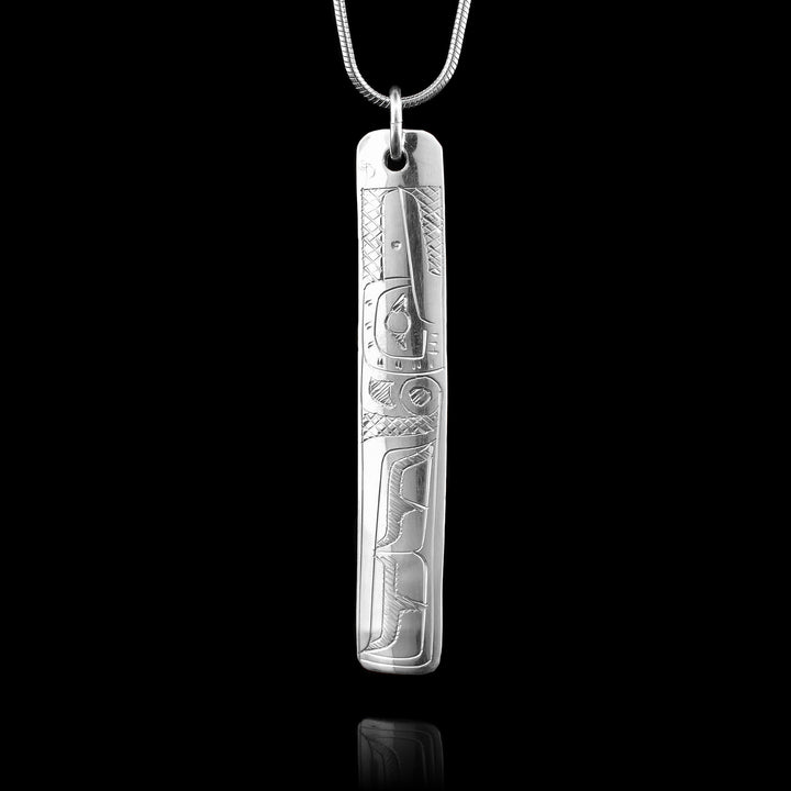 Sterling Silver Double Sided Hummingbird Pendant