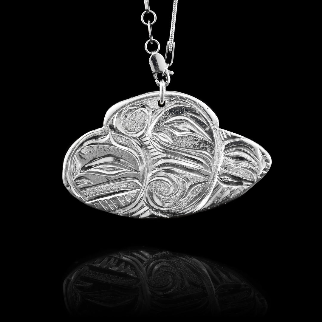 Sterling Silver Double sided Otter Eclipse Pendant