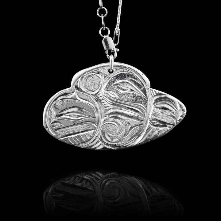 Sterling Silver Double sided Otter Eclipse Pendant
