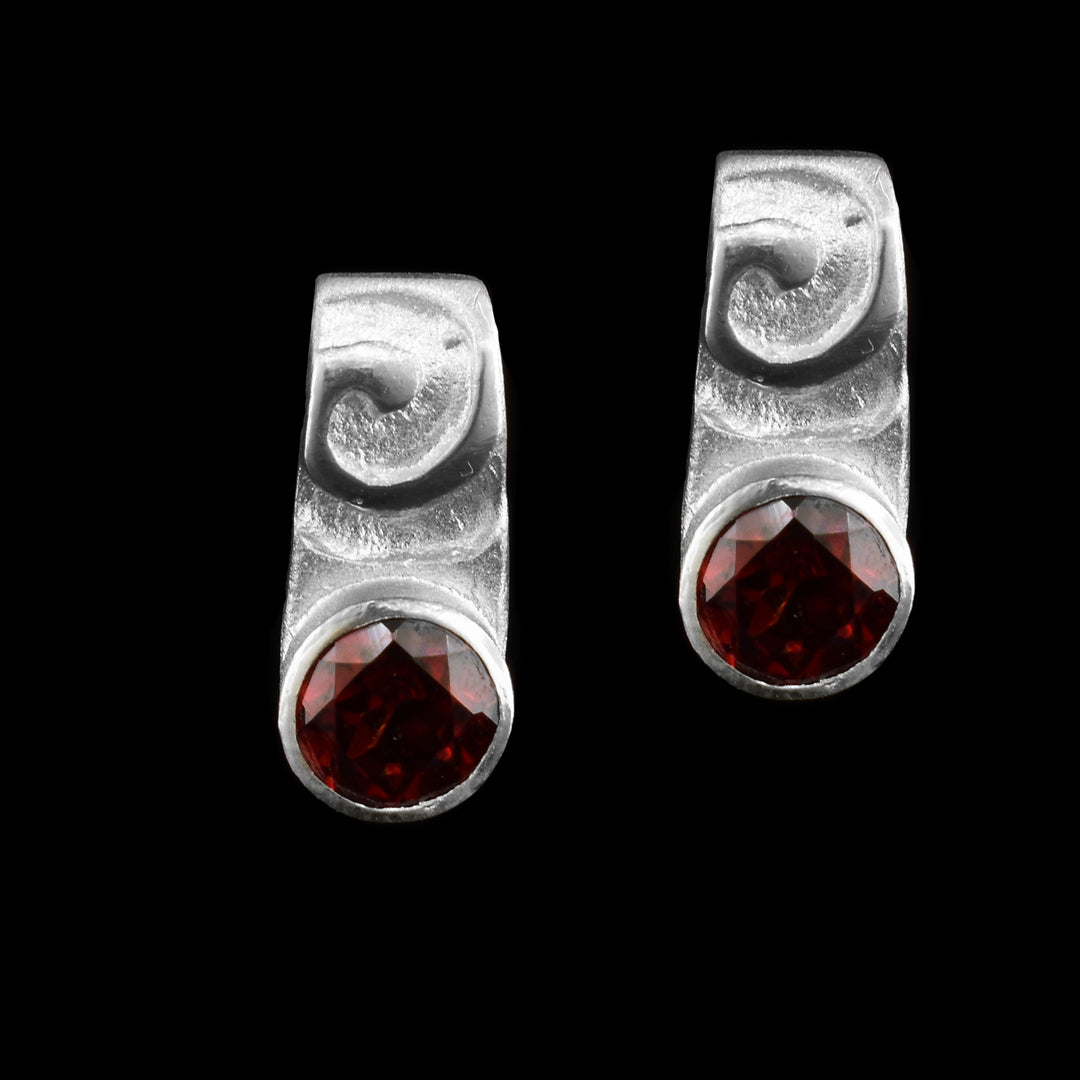 Sterling Silver Garnet Earring studs