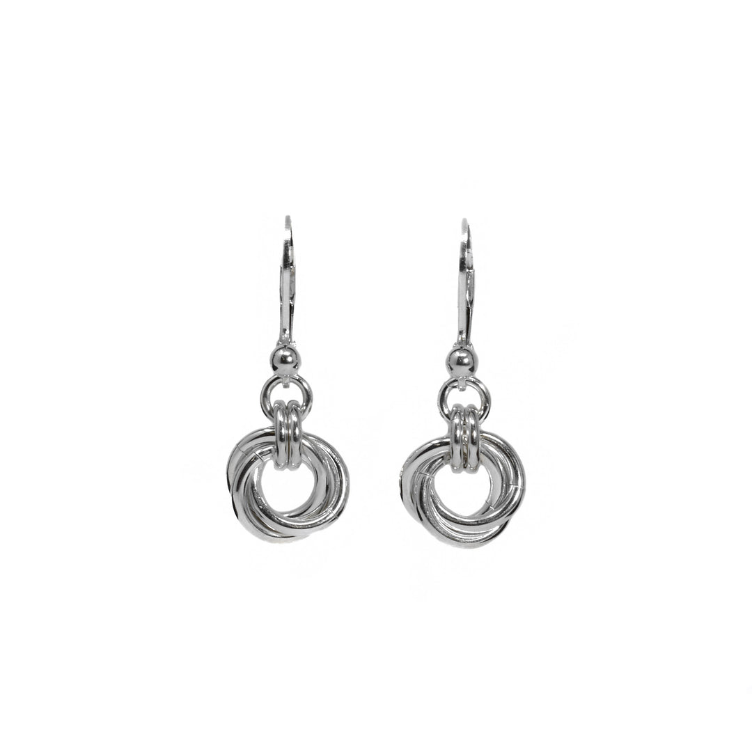 Sterling Silver Half Love Knot Earrings by Lisa Ridout