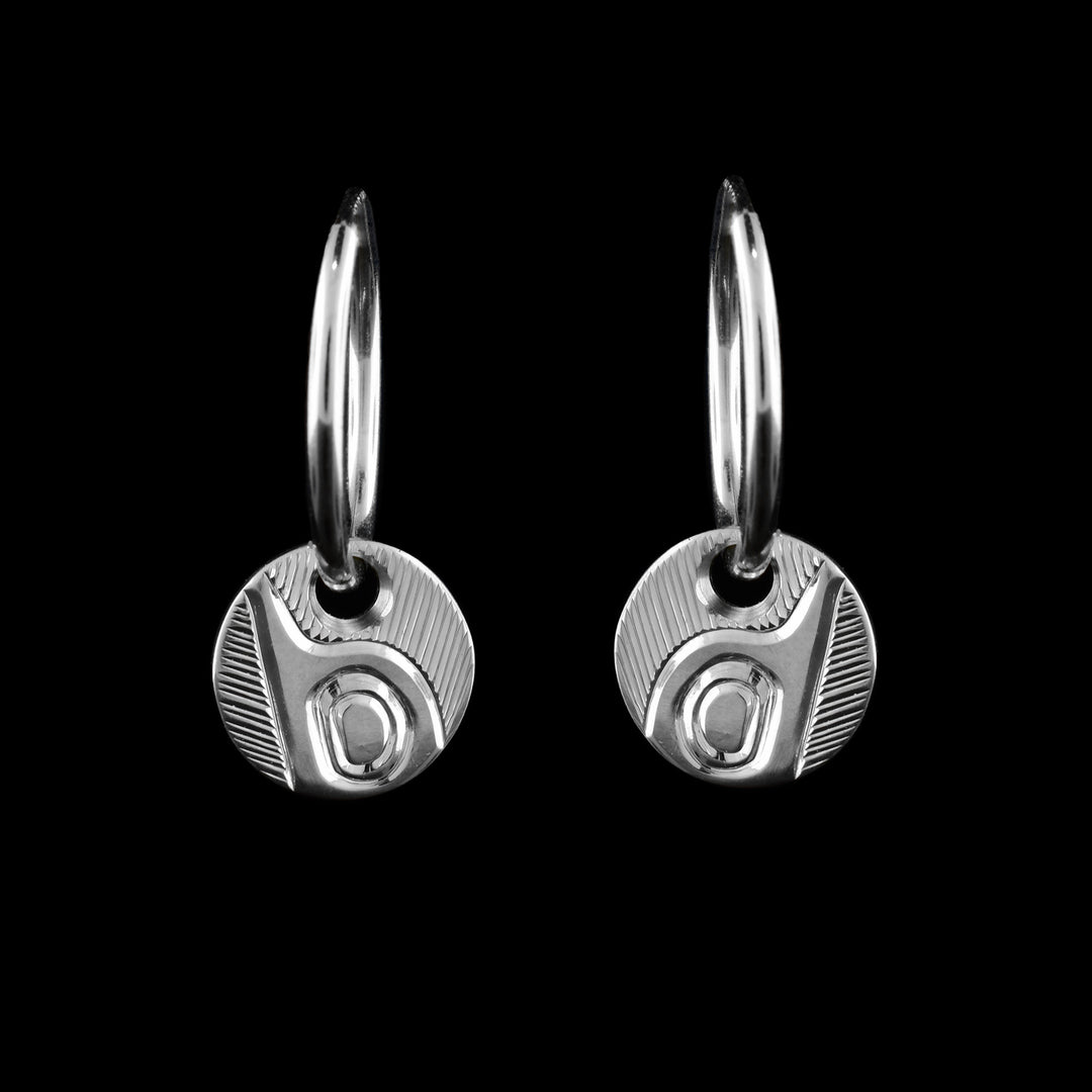 Sterling Silver Hummingbird Hoops 