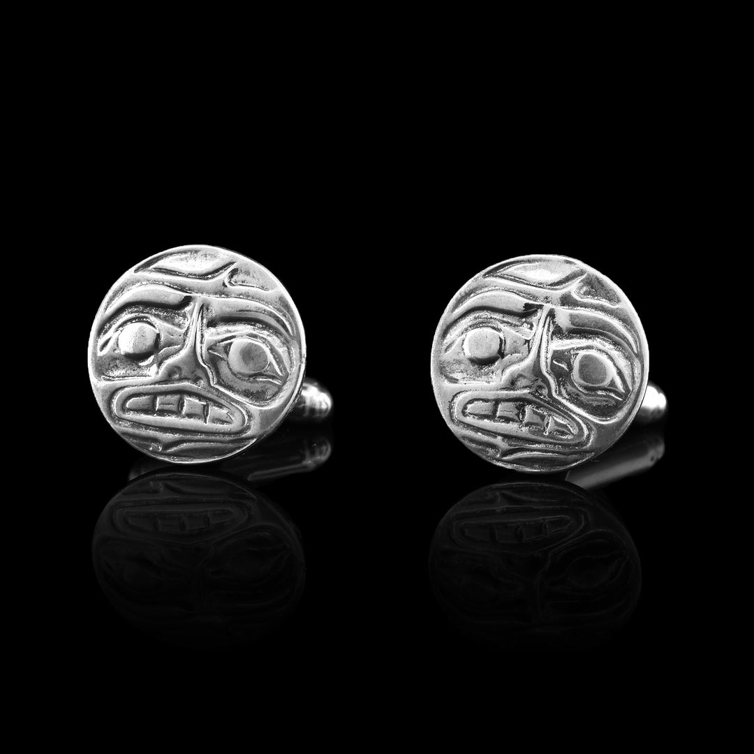 Sterling Silver Indigenous Moon legend Cufflinks