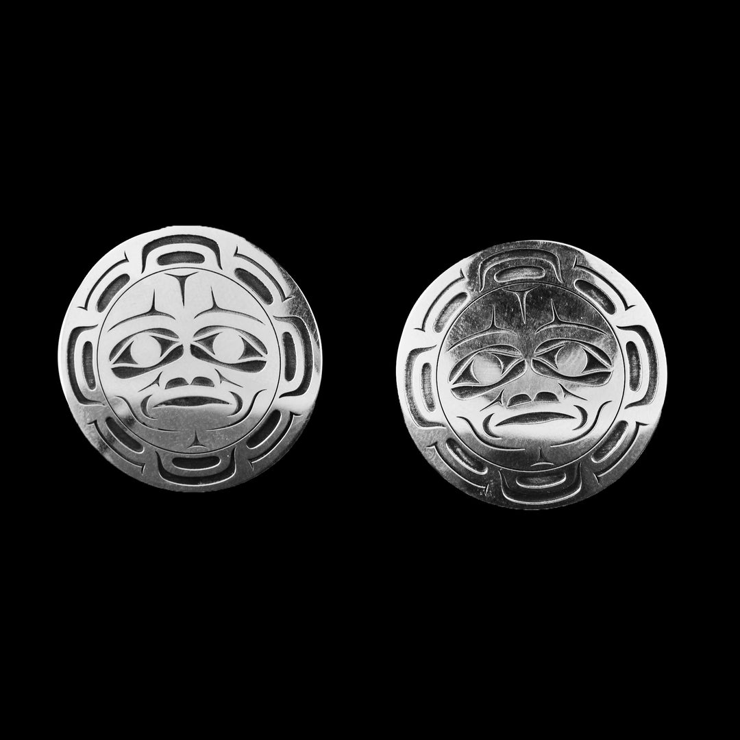 Sterling Silver Moon Studs