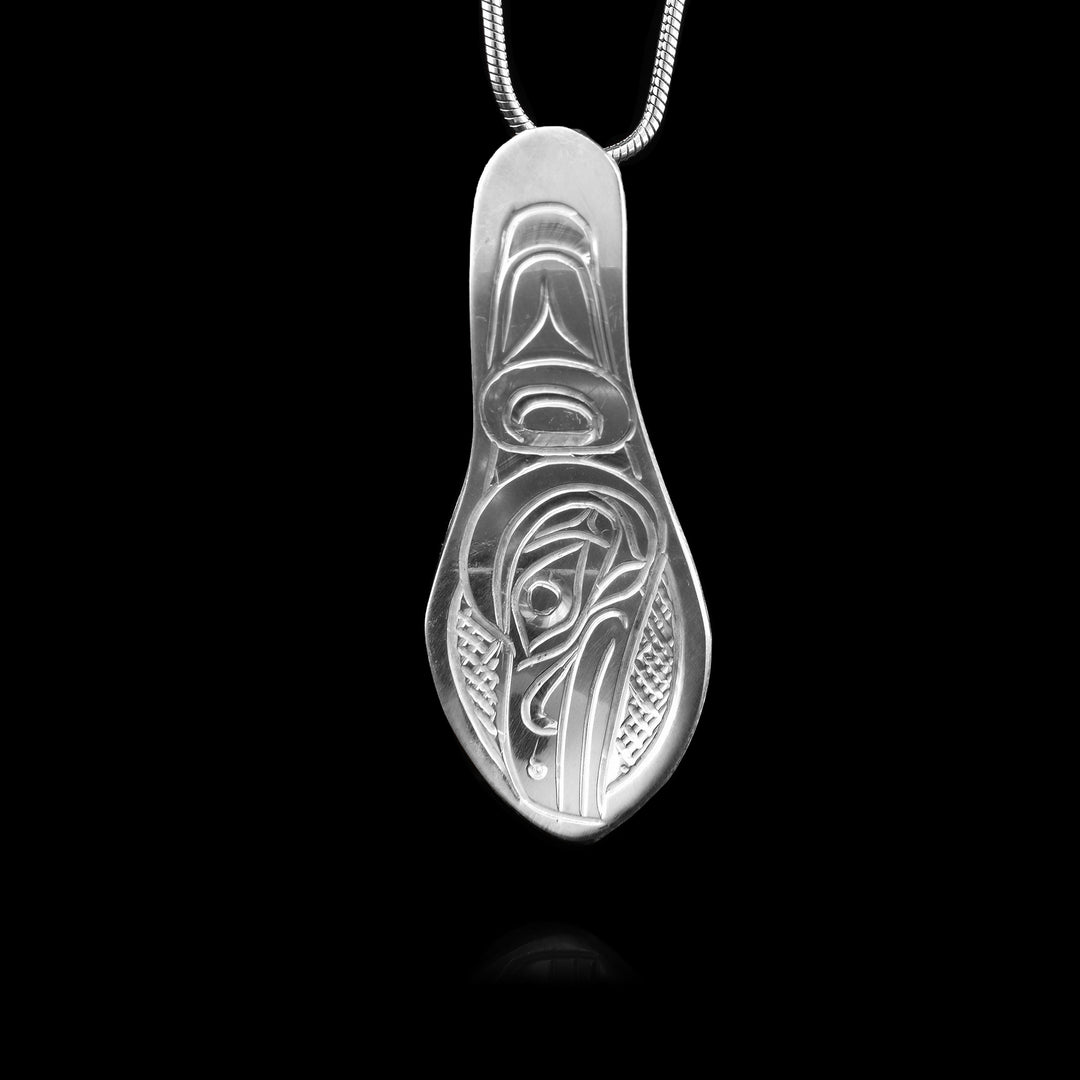 Sterling Silver Raven Spoon Pendant