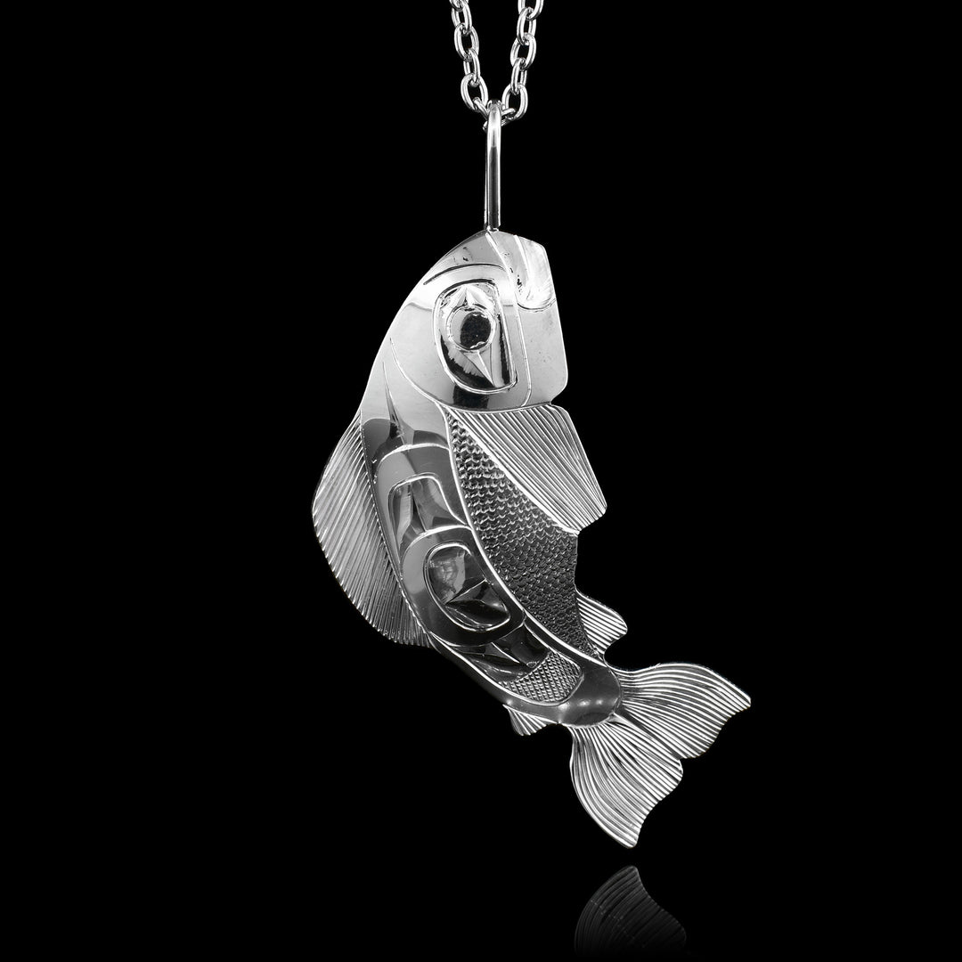 Sterling Silver Salmon Pendant