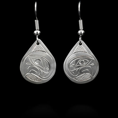 Sterling Silver Teardrop Eagle Mini Dangle Earrings