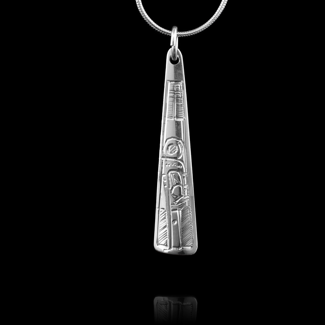 Sterling Silver Triangle Minimal Hummingbird Pendant