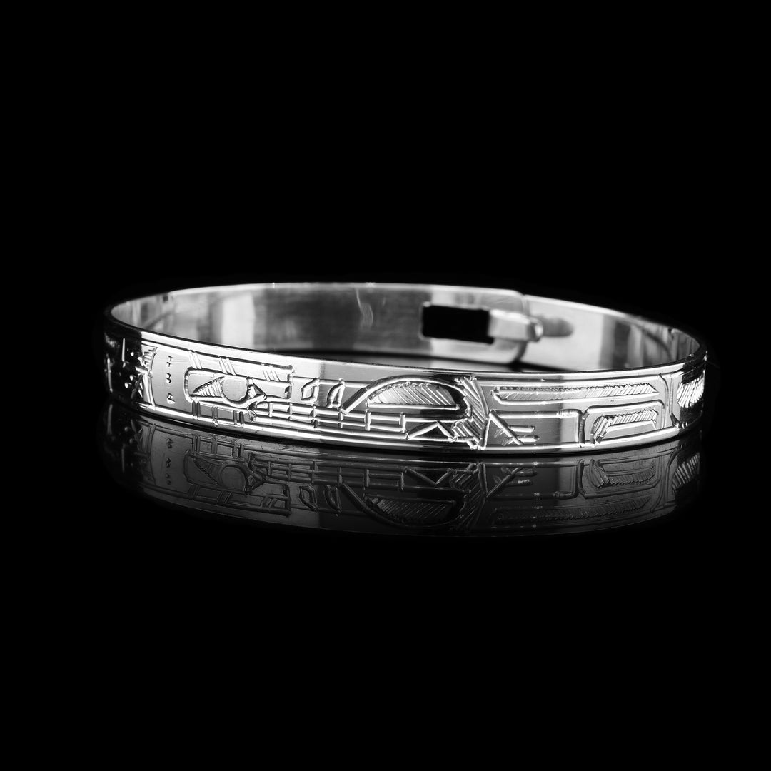 Sterling Silver Wolf Clasp Bracelet