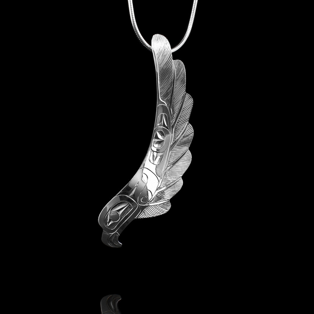 Swooping Eagle Silver Pendant