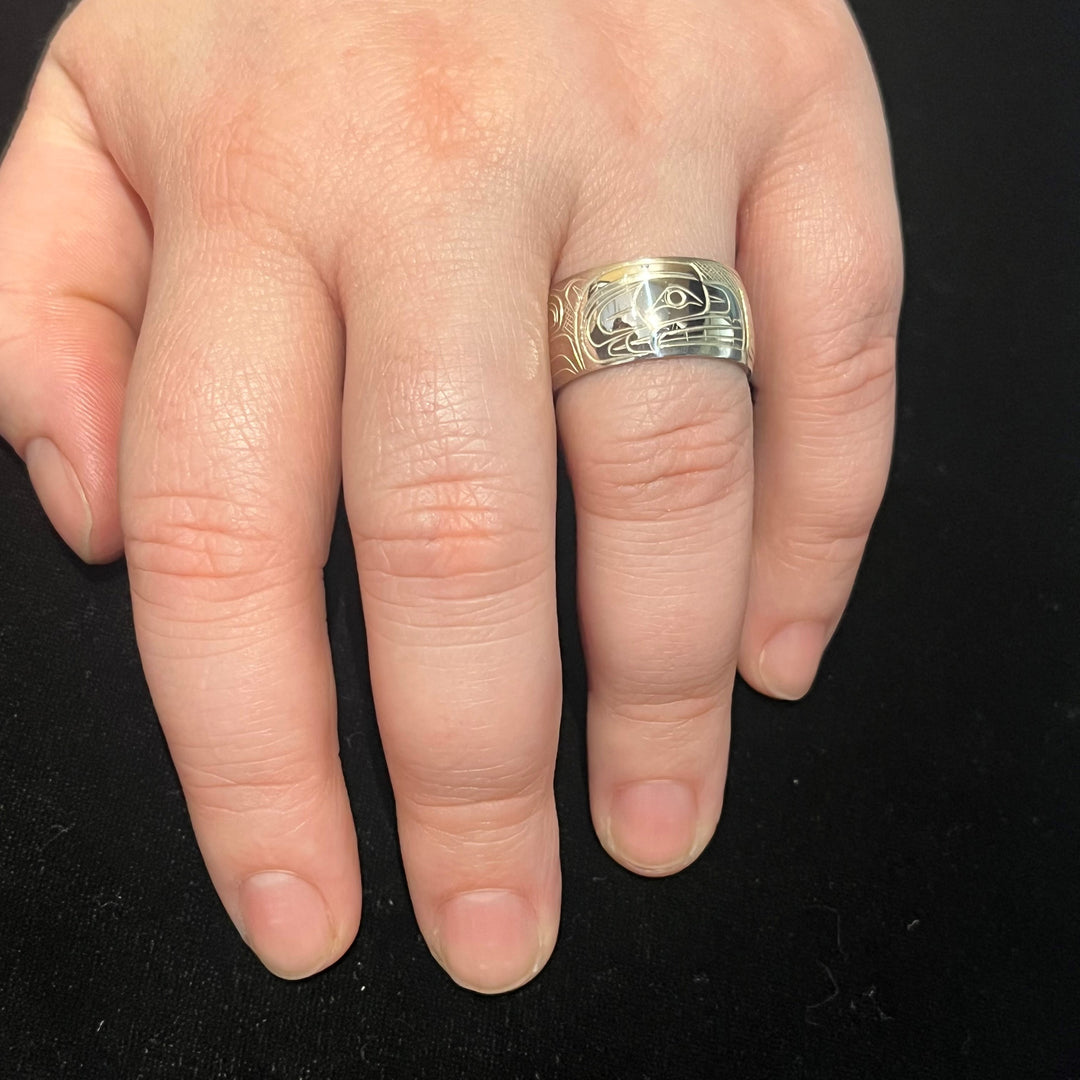 Sterling Silver 3/8" Bear Ring - Artina's Jewellery
