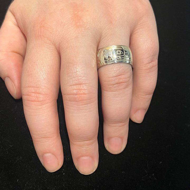 Sterling Silver 3/8" Bear Ring - Artina's Jewellery