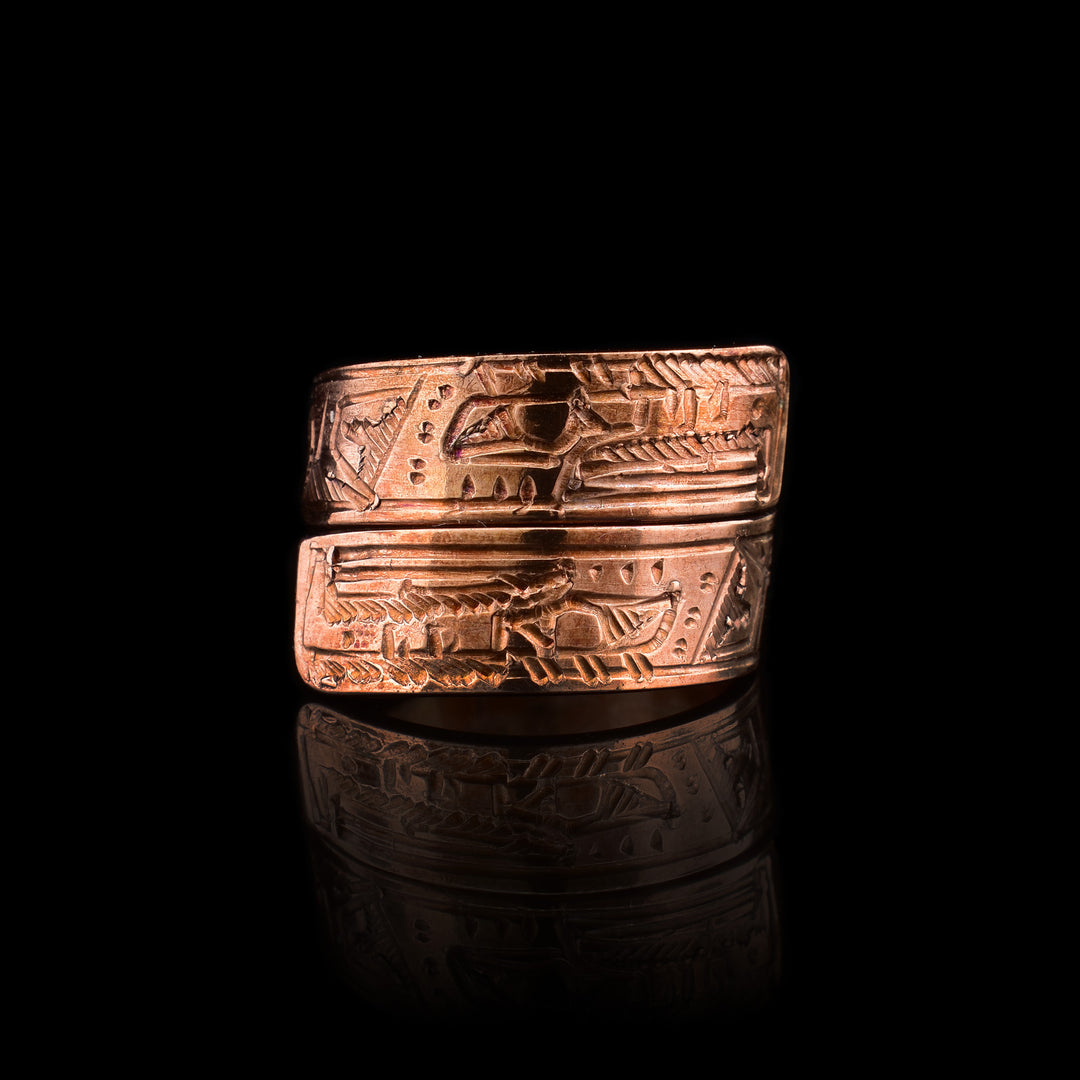 Thunderbird Copper Wrap Ring