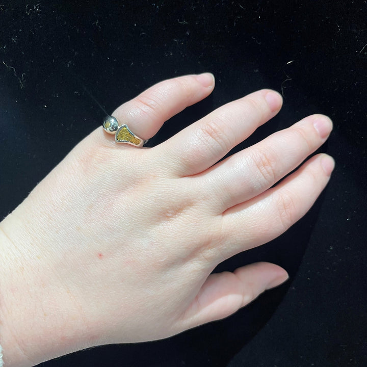 Abstract Silver and Gold Nugget Ring - Artina's Jewellery